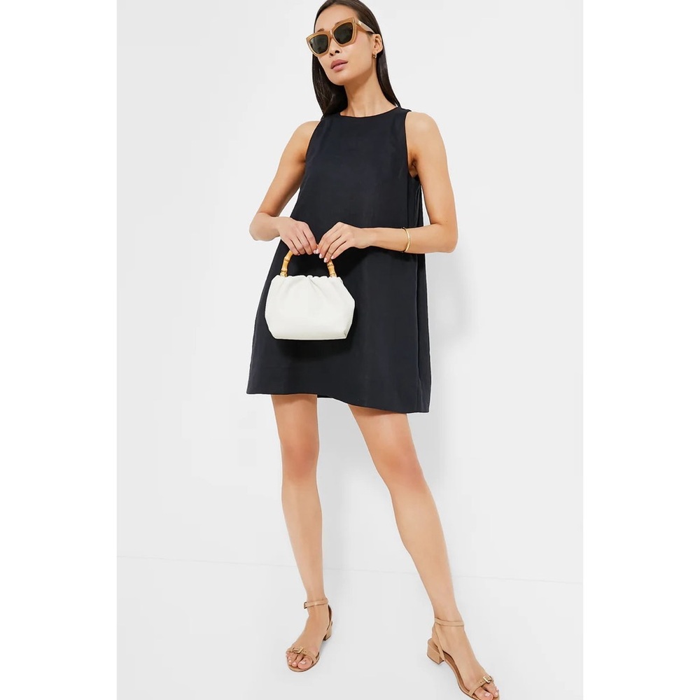 NWT TUCKERNUCK Dark Navy Linen Pauline Dress S